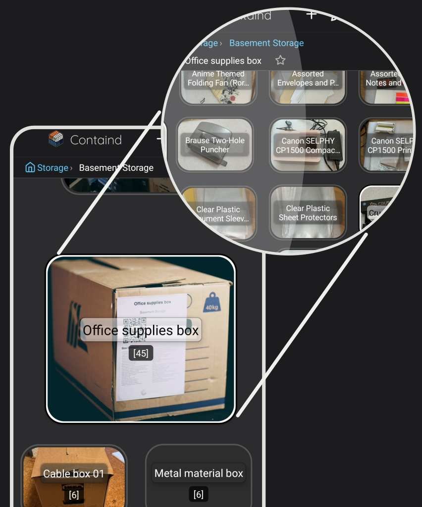 Scanning a QR code that instantly opens the linked container in Containd